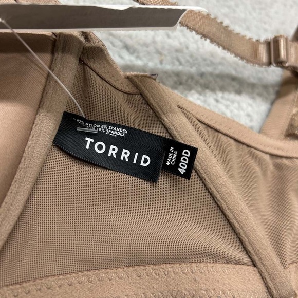 Torrrid Bra 40DD Push Up Bra  Racerback Front Close Lace Back - Picture 7 of 8